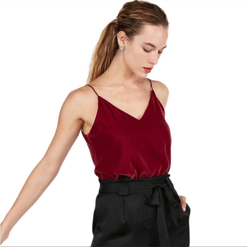 Express red velvet cami